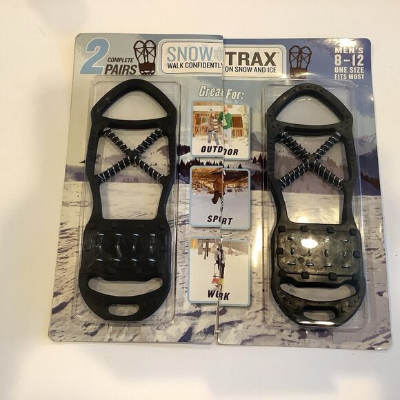 2 Snow Trax Pair Packs Walk Snow ICE Mens Size 8 - 12 One Size Fits Most NEW - Picture 1 of 3